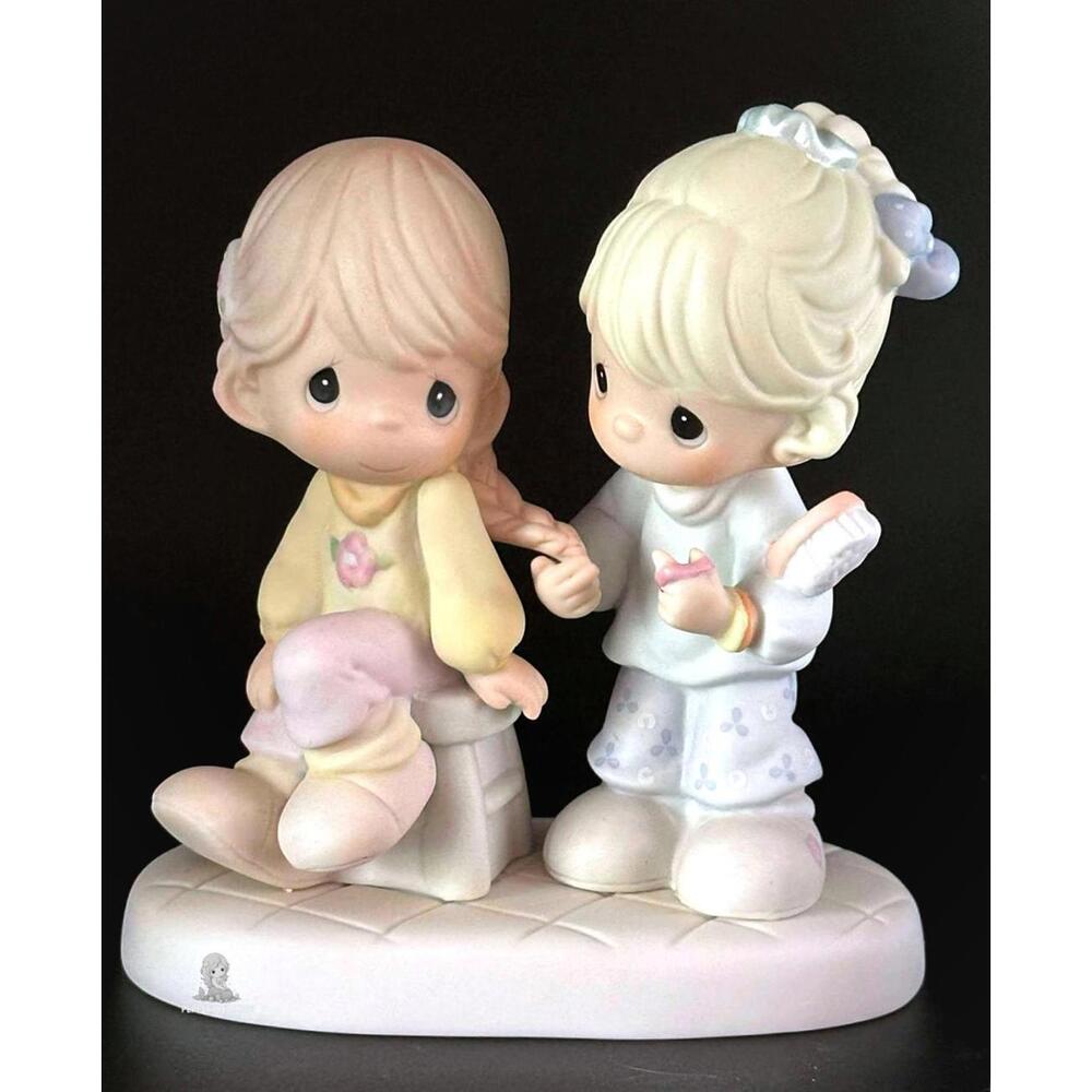 Precious Moments Adorable Collectible Figurine of Two Girls 🕊️🌸 - Picture 3 of 6